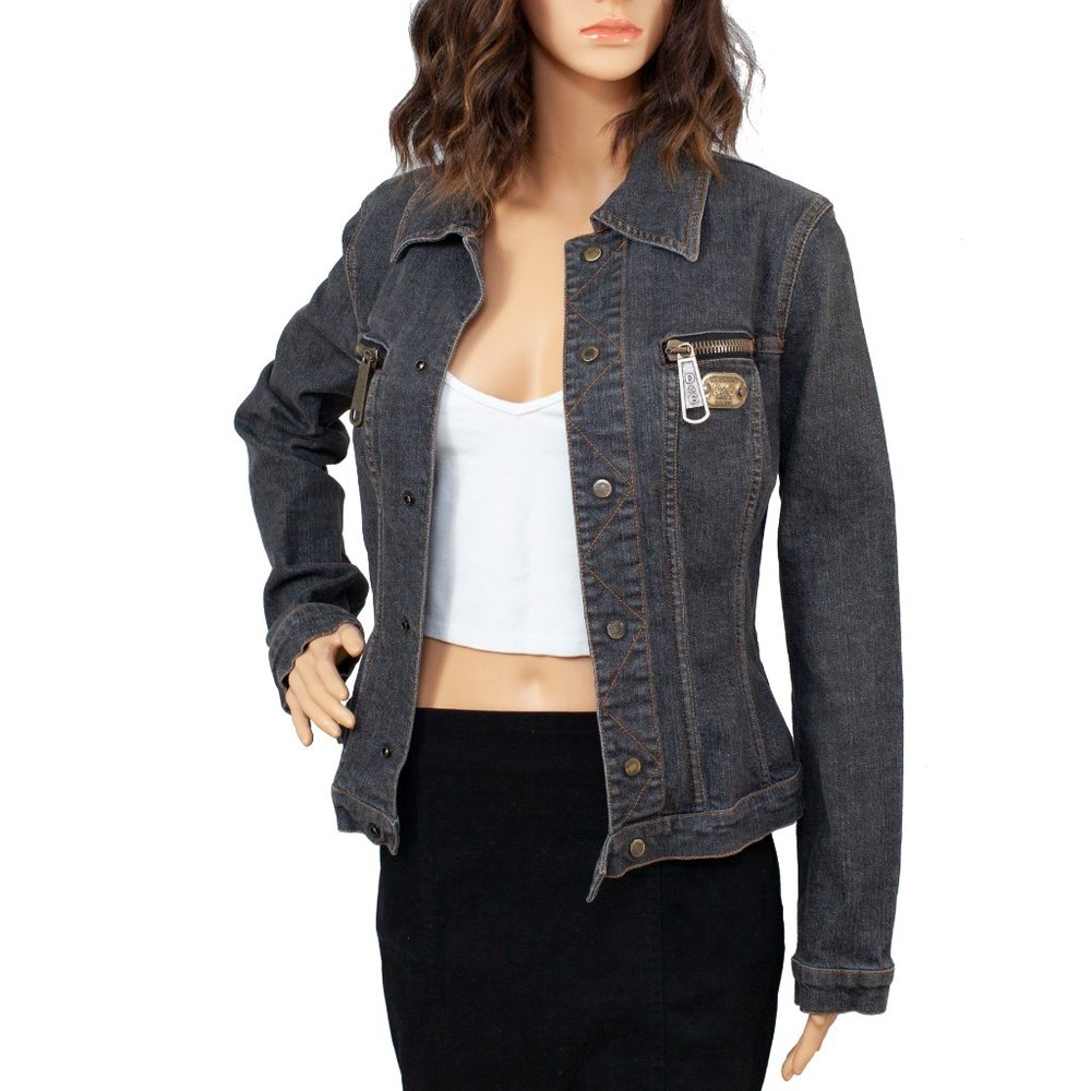 Vintage Dolce & Gabbana Blue Denim Jacket Distressed